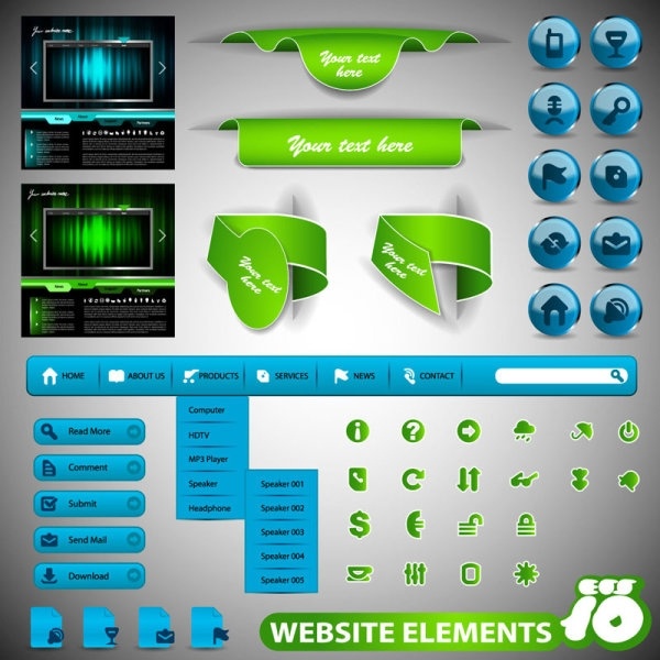 practical web design elements 02 vector