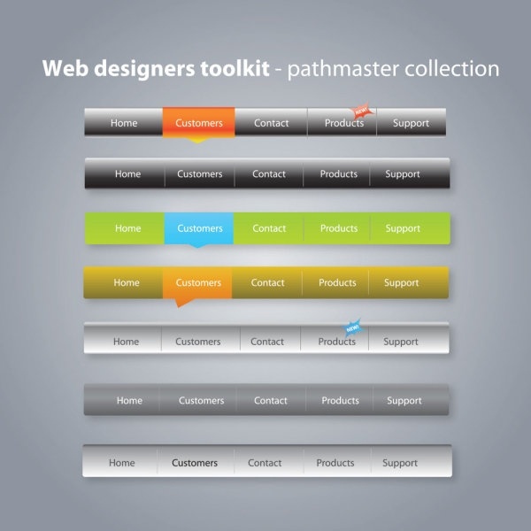 practical web design kit 01 vector