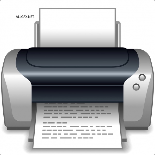 printer icon modern realistic 3d design