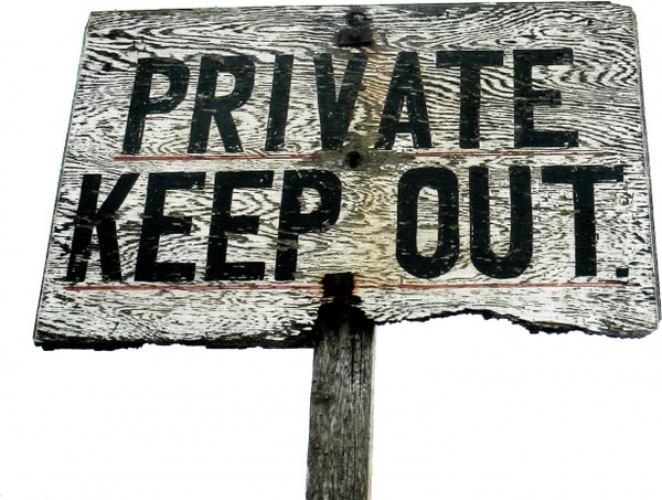 private keep out sign