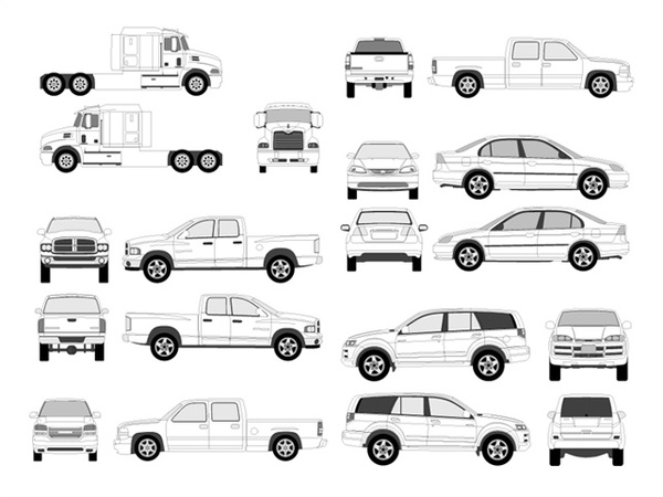 Pro Vehicle Outlines Free Vector In Adobe Illustrator Ai Ai Vector Illustration Graphic Art Design Format Format For Free Download 517 01kb
