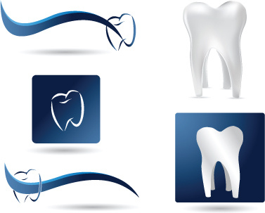 protect teeth design elements vector graphics
