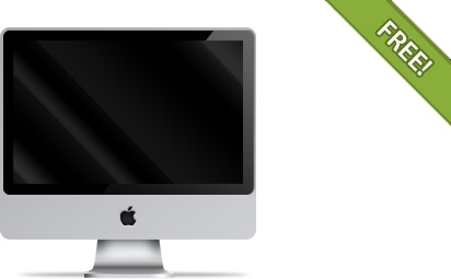 PSD Apple iMac front view