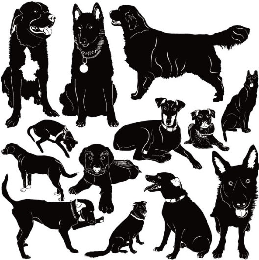 Download Dog silhouette free vector download (6,469 Free vector ...