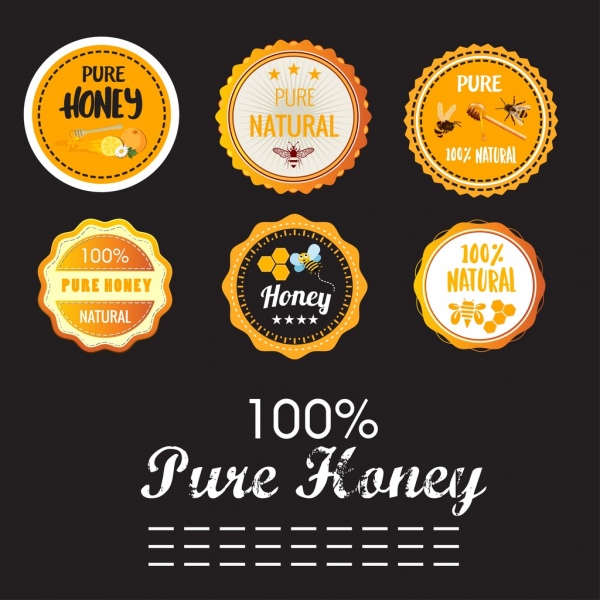 pure honey stamps collection serrated round design
