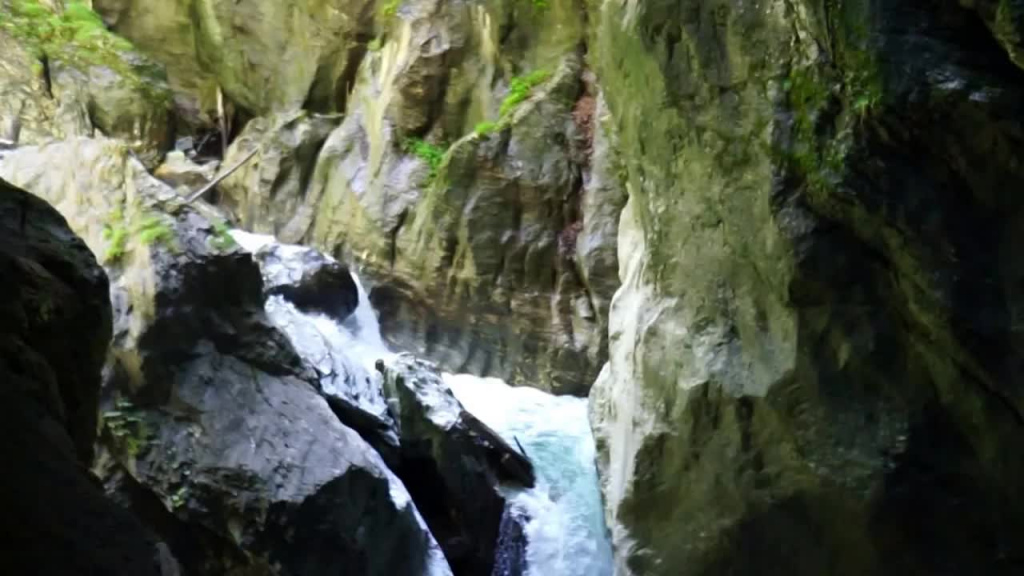 pure water flow in wild stream