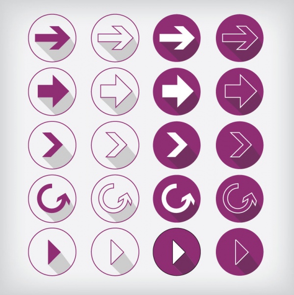 purple arrow elements