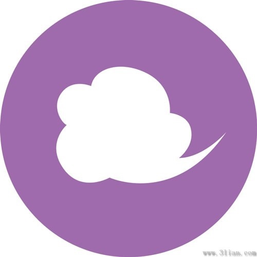 purple background clouds icons vector