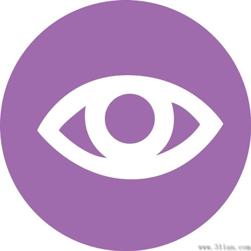 Purple background eye icon vector Free vector in Adobe Illustrator ai