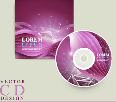 purple cd cover design vector