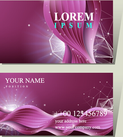 purple corporate card vector
