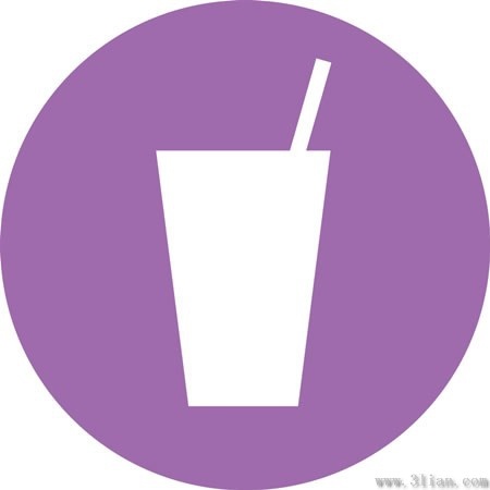 Purple drink beverage icons vector Vectors graphic art designs in