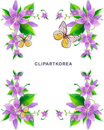 purple flower text box vector