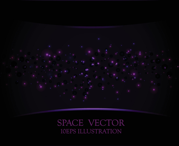 purple light dot vector space background