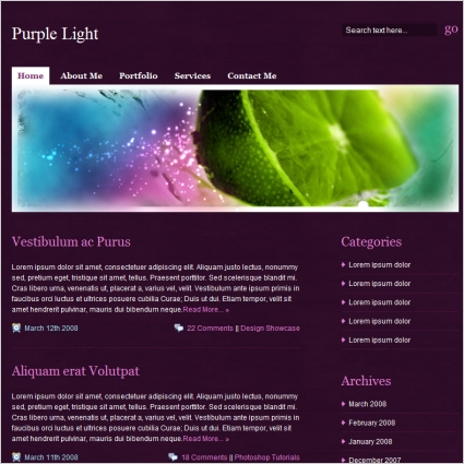 Purple Light Template