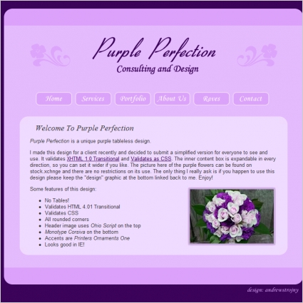 Purple Perfection Template 