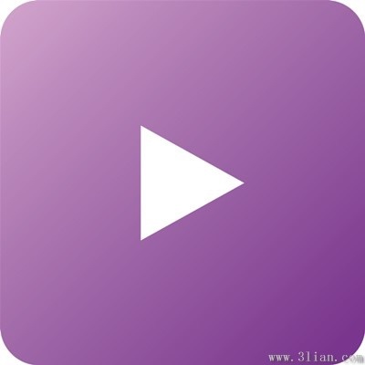 purple play icon vector