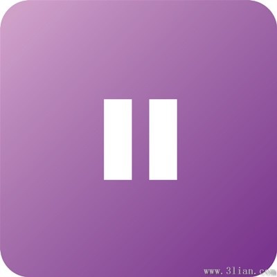 purple player pause icon vector