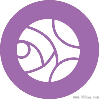 purple pompons icons vector 
