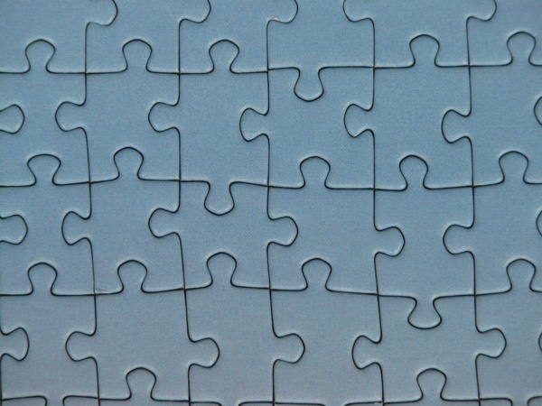 puzzle pieces of the puzzle memory cards covered with