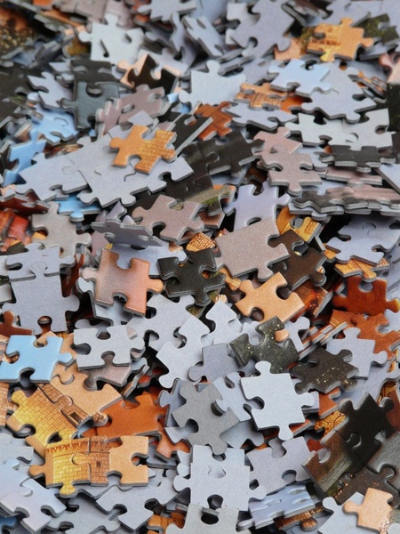 puzzle unfinished mess