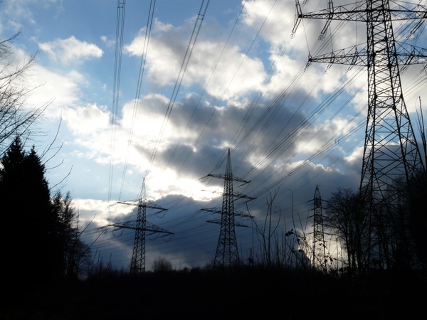 pylons power poles electricity