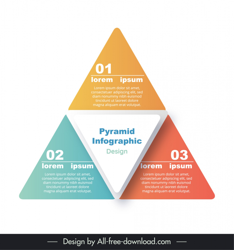 pyramid infographic template symmetric triangles layout