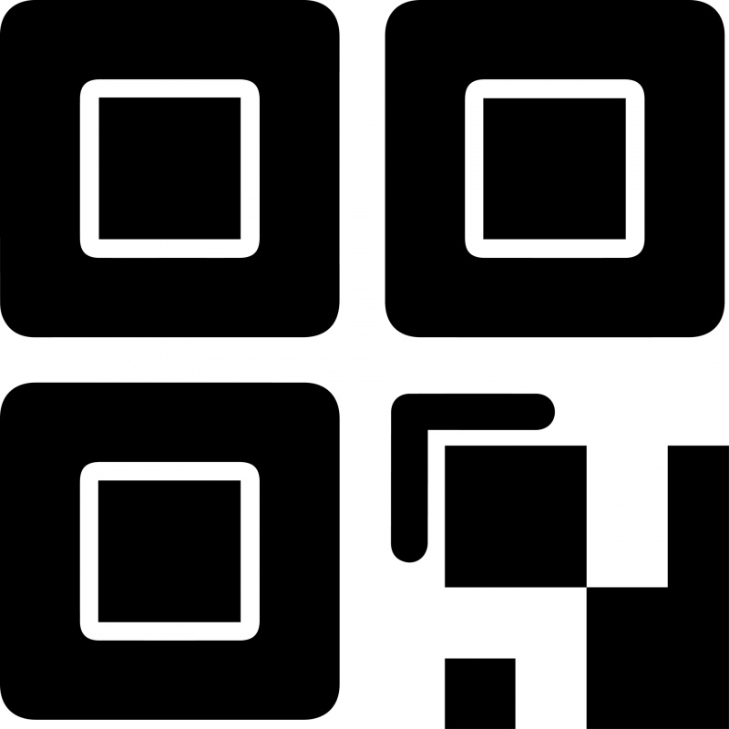 qrcode sign icon flat contrast black white square shapes sketch