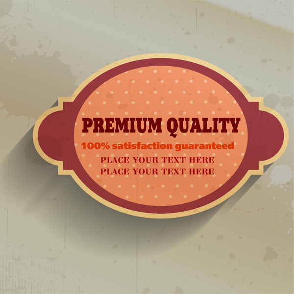 quality assurance sticker with spots background