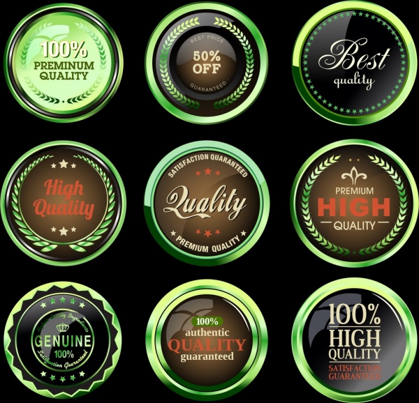 quality buttons collection shiny modern round decor