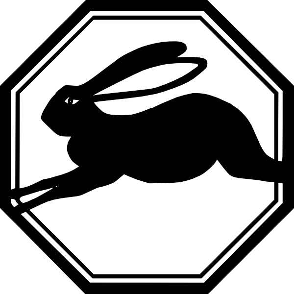 Rabbit Running Animal clip art Free vector in Open office drawing svg