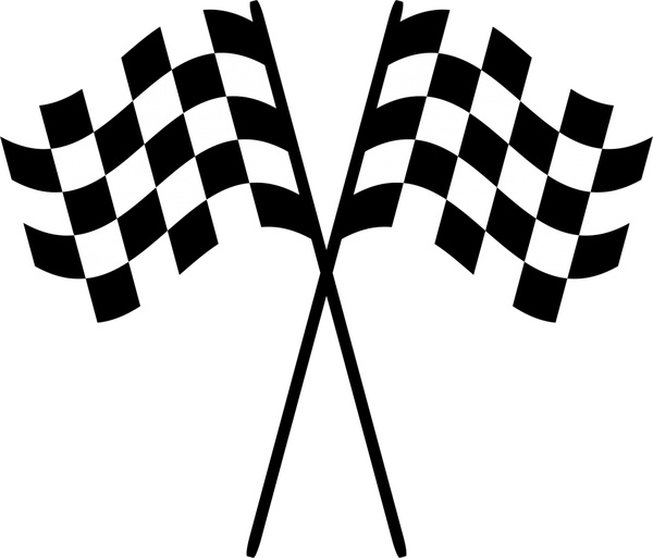 racing checkered flags vector illustration