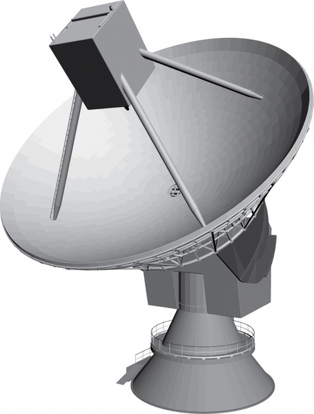 parabol radar icon modern grey 3d sketch