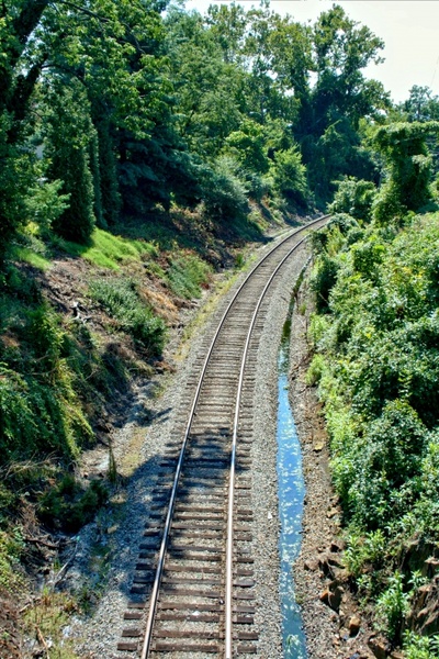 railroad track train