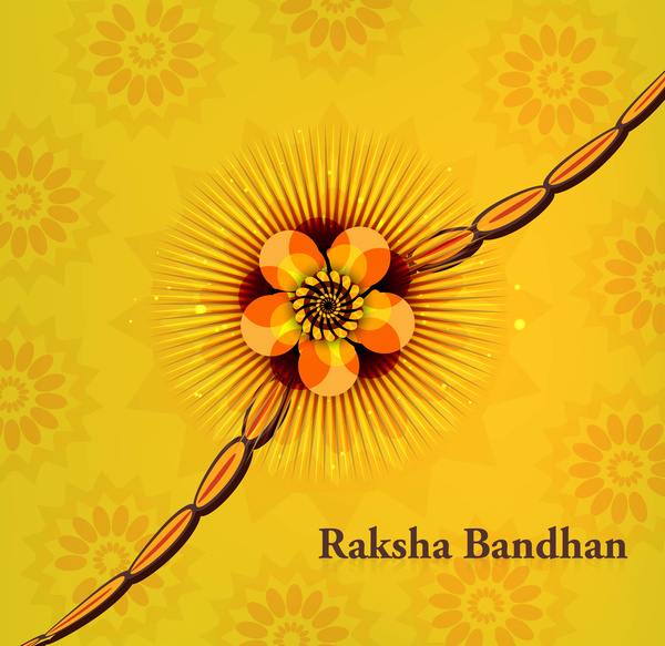 raksha bandhan artistic colorful card vector background