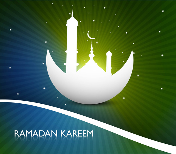 ramadan kareem greeting card colorful design