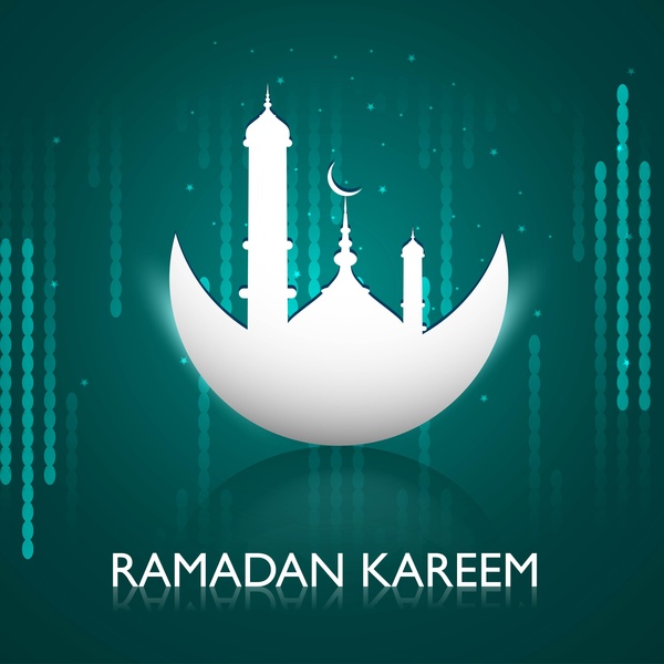 ramadan kareem greeting card colorful design 