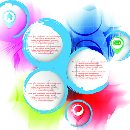 range circle for text template vector background