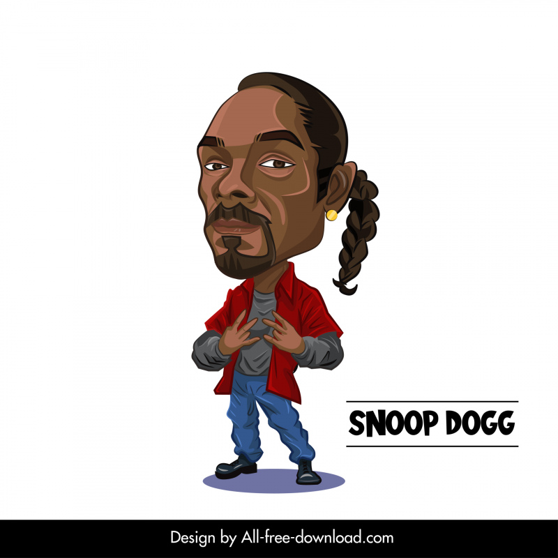 rapper snoop dogg icon funny cartoon character sketch 