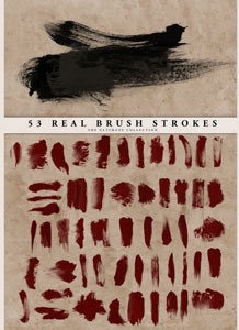 Real Brush Strokes Set