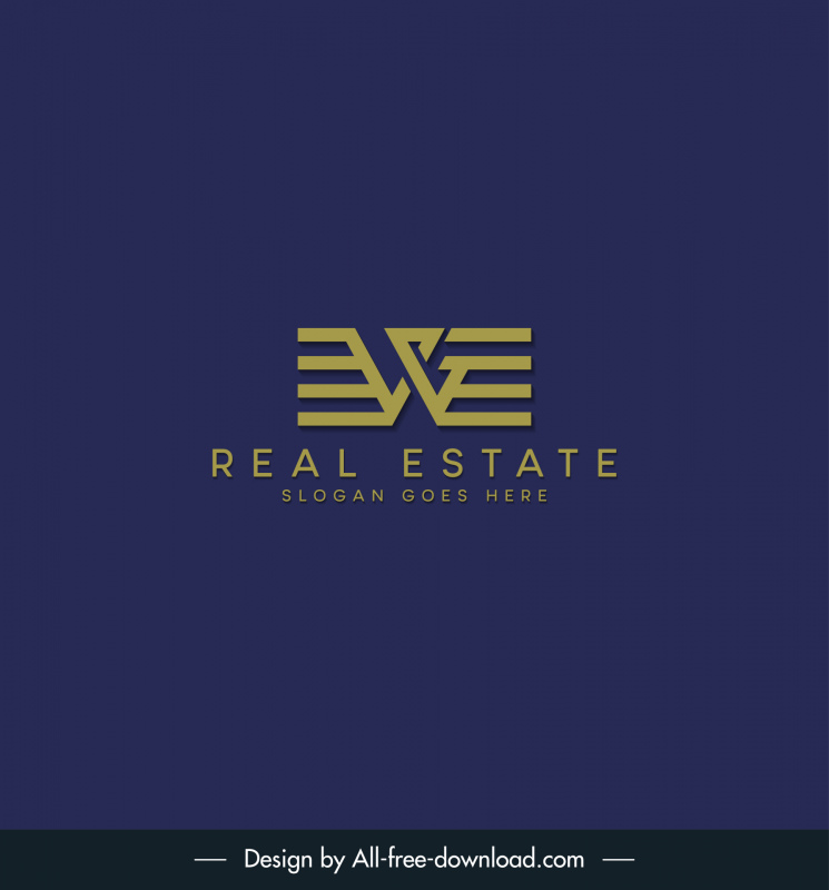  real estate logotype symmetric text stylization design