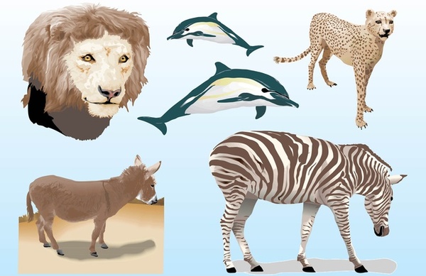 realistic animals vectors