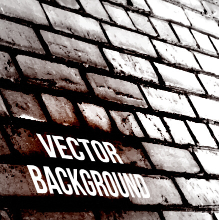 realistic brick wall vector background
