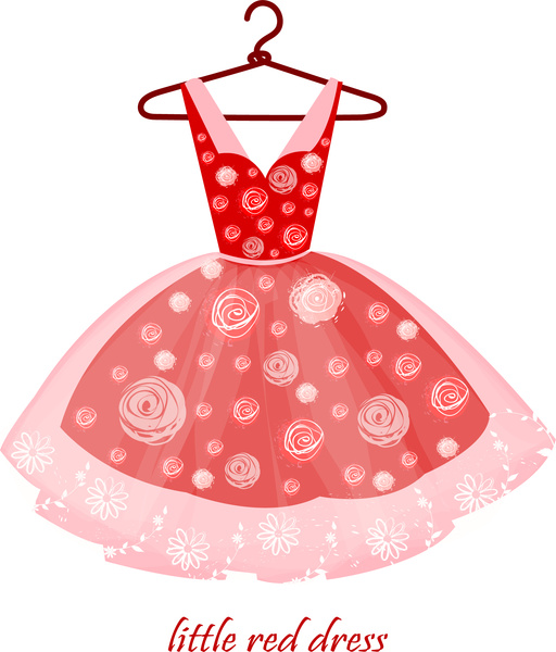 realistic drawing of little red dress