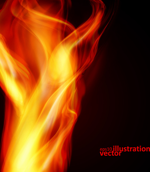 realistic fiery background illustration vector