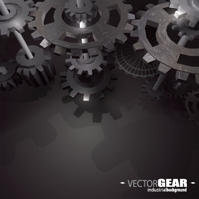 realistic gear design vector background