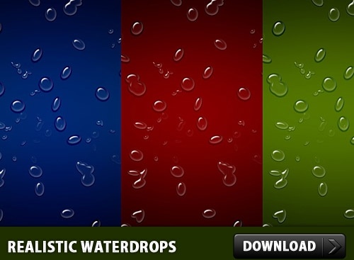 Realistic Waterdrops Background PSD 