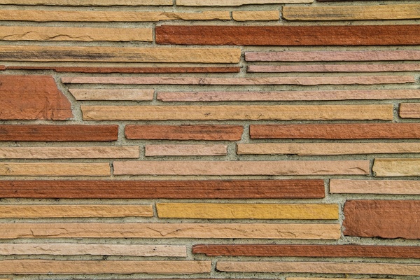 red 038 tan sandstone brick wall pattern