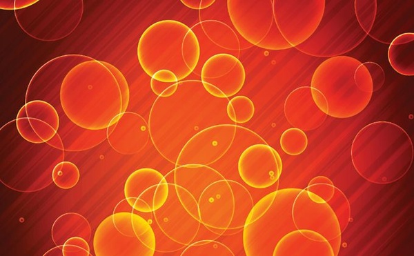 bubbles background flat red decor