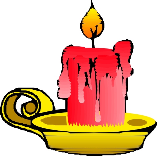 Red Candle clip art 